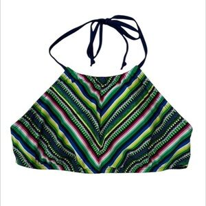 Mossimo striped halter bikini top size small